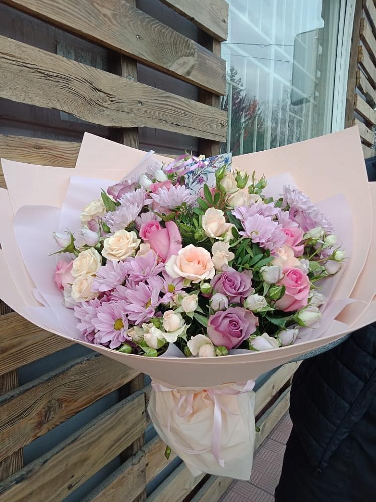 Букет цветов из: Розы и Хризантемы в Петровской