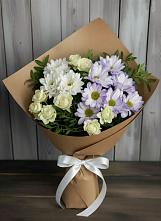 Букет цветов из:  Хризантемы и Розы в Петровской