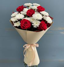 Букет цветов из:  Розы и Хризантемы в Петровской