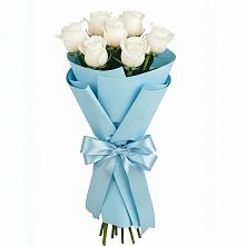 Букет 7 белых роз Проуд в Петровской