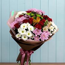 Букет цветов из:  Розы, Хризантемы и Альстромерии в Петровской