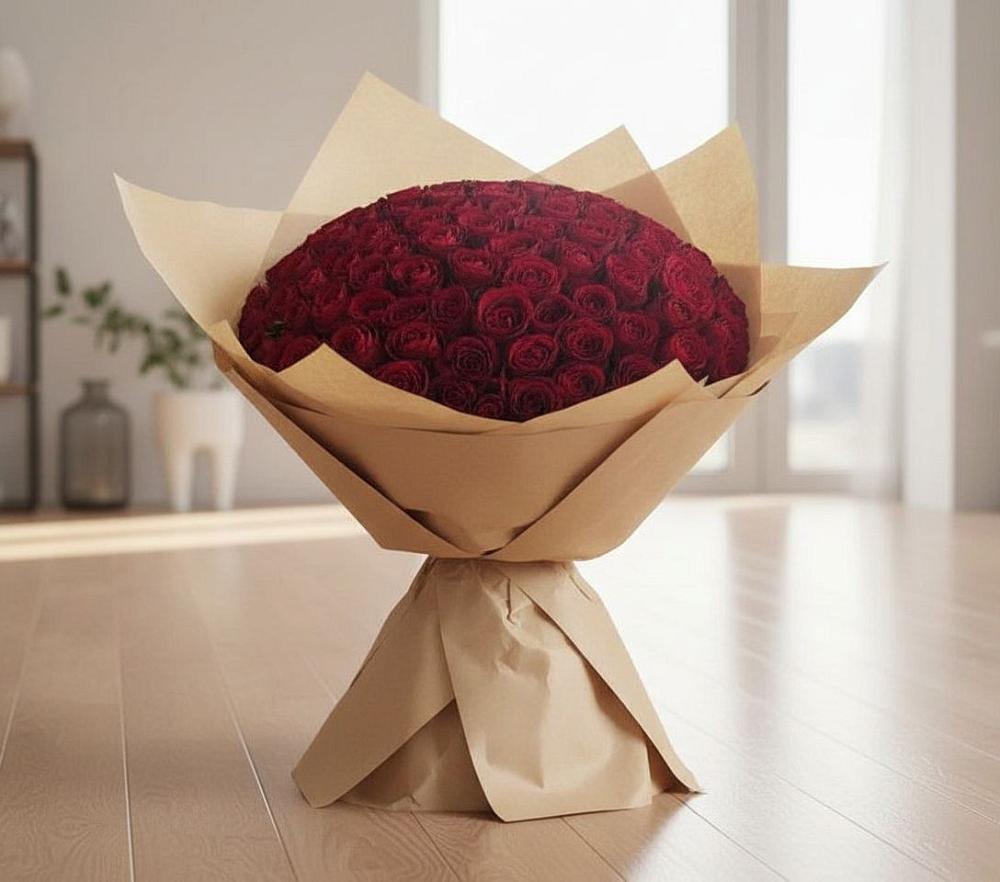 Букет 101 Красная роза в Петровской