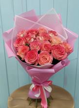 Букет 15 Розовых роз Равель в Петровской